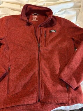 L.L. Bean men’s Full-Zip Fleece Jacket size medium Reg. burnt Orange outdoor